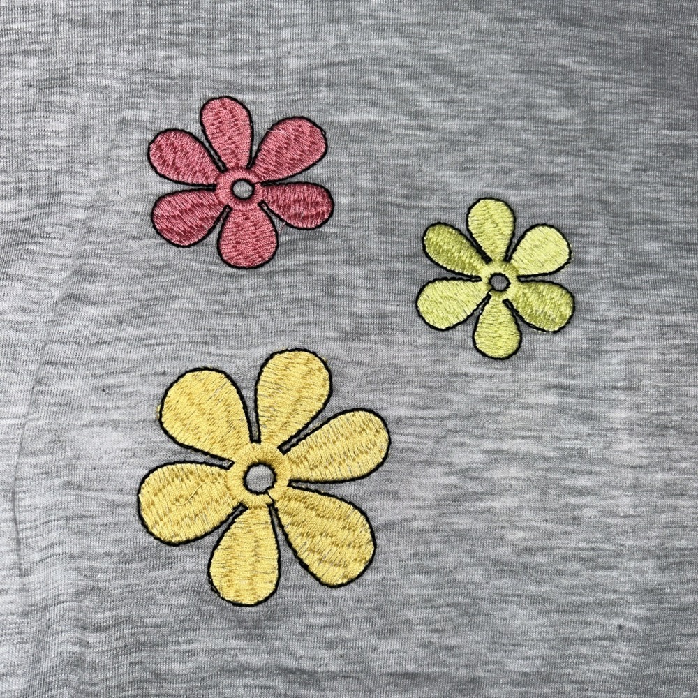 Tom and Jerry "Be Kind" Adult T-Shirt M Gray Cotton Blend Embroidered - Picture 5 of 6